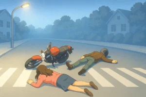 Kecelakaan di Jl Raden Patah: Pejalan Kaki Menyeberang Sambil Lari, Ditabrak Motor di Pondok Aren